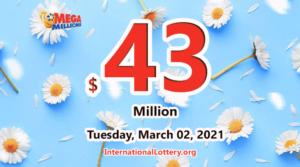 2021年2月26日的结果：Mega Millions